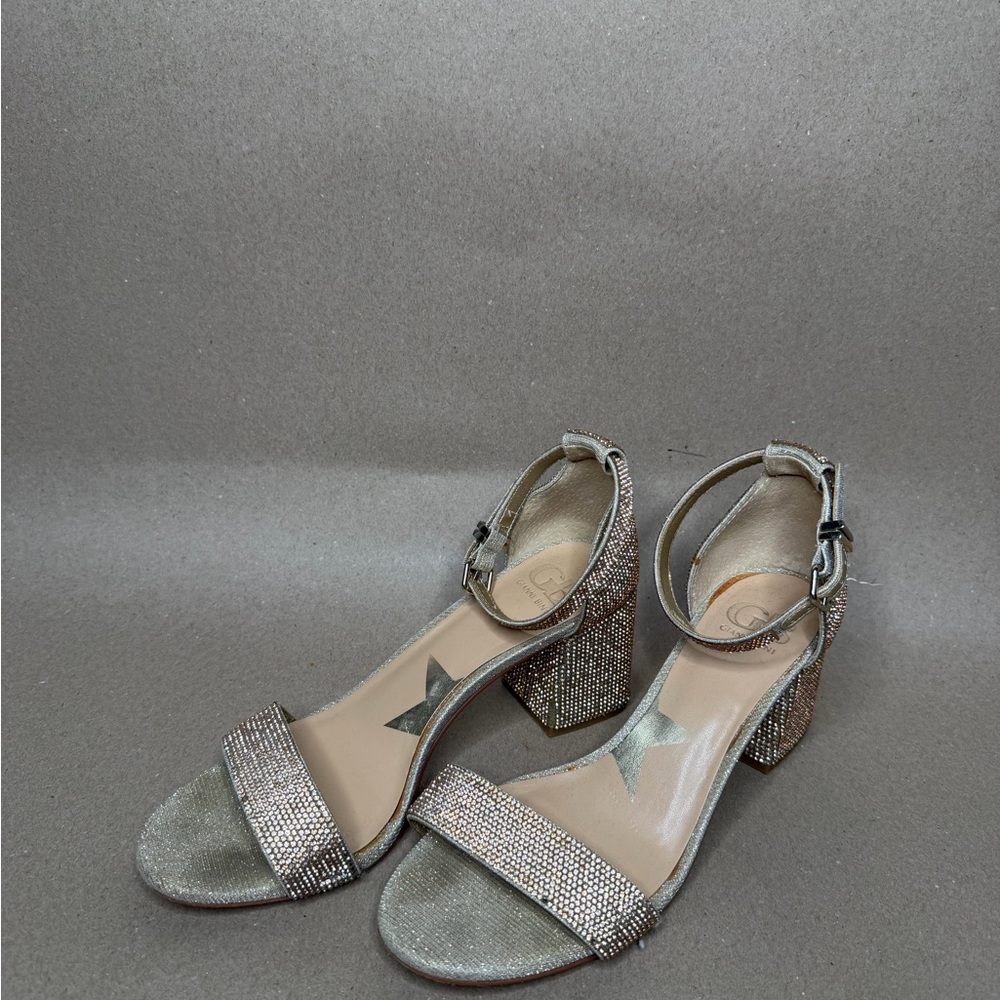 Elegant Rose Gold Block Heel Sandals